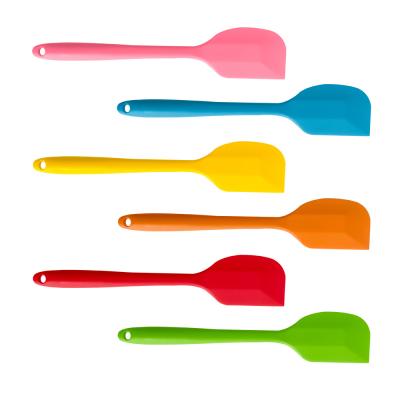 China Cost Effective Eco-friendly Sustainable Mini Silicone Rainbow Color Food Grade Cake Baking Spatula Tools for sale