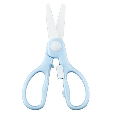 China Food Grade Stainless Steel Blade Kids And Durable Professional Baby Food Scissors With Cover for sale