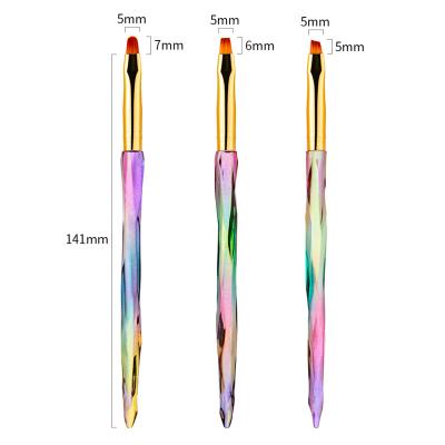 China Wholesale Acrylic Nail Art Pen Set Professional Nail Color DIY Nail Brush Gel Coating Painting Tool for sale