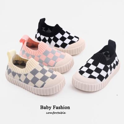 China New Arrival Breathable Plaid Kids Casual Shoes Bump Unique Style Kids Rubber Shoes Unisex for sale