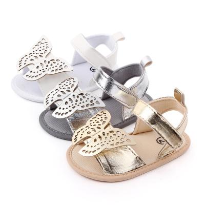 China Newest Fashion Baby Toddler Infant Wholesale Breathable Shoes TPR Leather Soft Unique Girls Sandals for sale