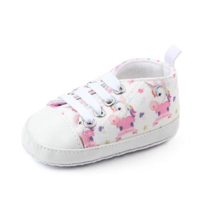 China Wholesale Cute Breathable Cartoon Canvas Unicorn Toddler Baby Novelty Shoes for sale