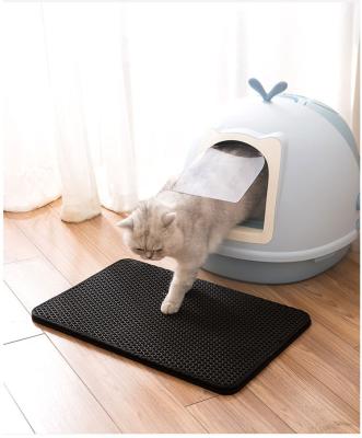 China Double Layer Durable Durable Foldable Waterproof Eva Scratching Pet Cat Litter Mat for sale