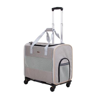 China Viable Outdoor Removable Pet Bag Carrier Foldable Portable Pet Trolley Bag for sale