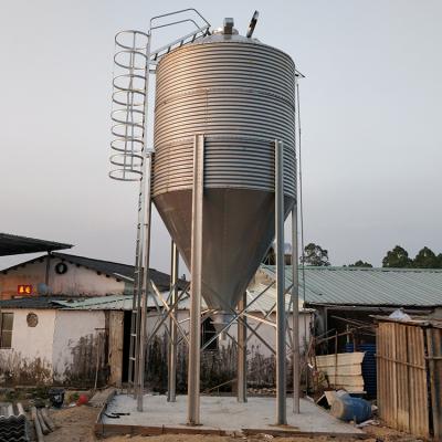 China Farms Grain Powder Storage Galvanized Steel Silo Farm Feed Silos For Chicken Pig Feed Silo for sale