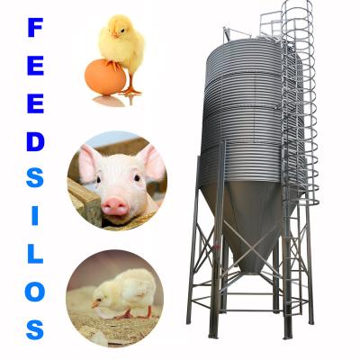 China Farms silo for corn grain poultry feed bins galvanized steel grain storage silo chicken feed silo for sale