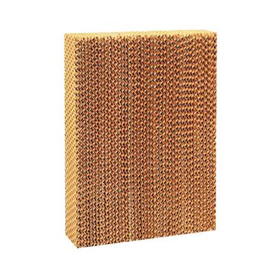 China Farms Greenhouse And Poultry Fram Honey Comb Cellulose Evaporative Pad Paper Cool Pad Evaporated Cooling for sale