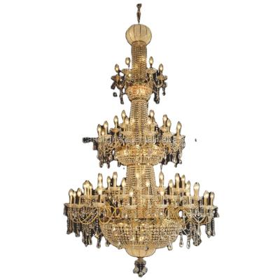 China Modern Empire Crystal Pendant Light Clear For Living Room Large Decorative Crystal Chandelier for sale