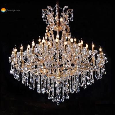 China 2019 Wholesale Modern Maria Theresa Bar Gold Wedding Hanging Decorative Crystal Luxury k9 Chandelier for sale