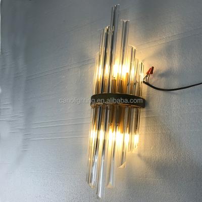 China Contemporary Crystal Wall Sconce Bedroom Wall Lamp For Living Room Bedroom Hotel Gold Crystal Sconce for sale