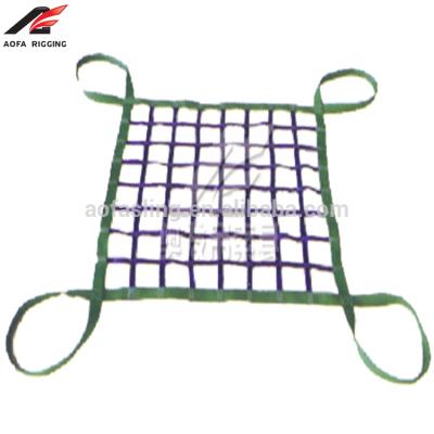 China webbing sling color coded web belt sling flat lifing cargo net AOFA0201014 en venta