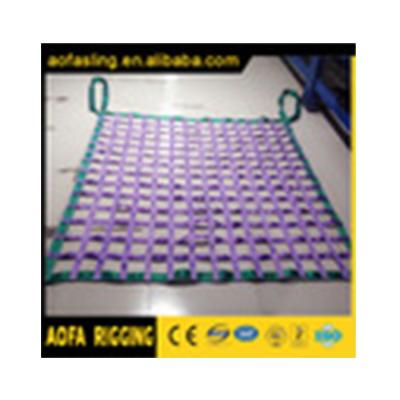 China Polyethylene Abrasion Resistant Pick Up Strain Web Shipping Cargo Lifting Net Customized Te koop