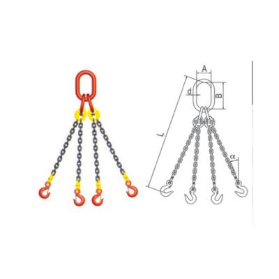 China Custom Steel Hebei 1-60mm Four Leg Wire Rope Lifting Sling Rope China for sale