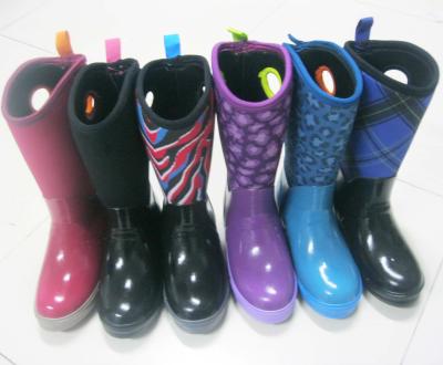 China Waterproof Women Fashion High Heel Non-slip Rain Boots Rubber Boots Water Boots for sale