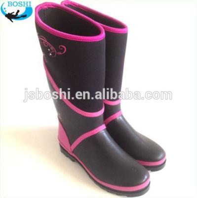 China Watrproof Soft 5.0mm Neoprene Rubber Rain Boots China Lady Fashion Shoe for sale