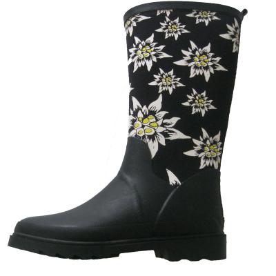 China Rubber Knee Boot Cowboy Rain Boots Women for sale