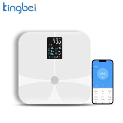 China Bluetooth SDK Connection APP VA Arge Color Screen ITO Tempered Glass Personal Body Fat Bmi Measures Digital Postal Scale for sale