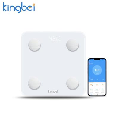 China Kingbeifit 180kg Bluetooth Electronic High Precision Blue Tooth Digital Bathroom Weight BMI Smart Body Fat Scales for sale