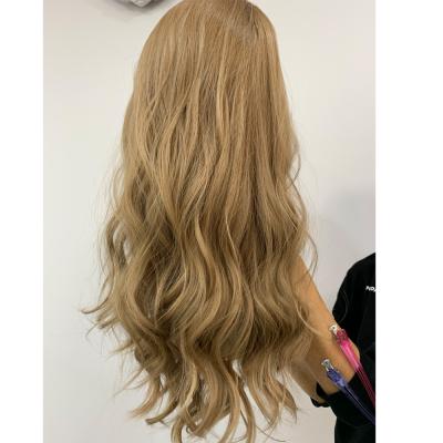 China European Jewish Wig Silky Straight Top Hairline Extra Fine Skin Wave Kosher Wigs With Blonde Highlight Hair for sale