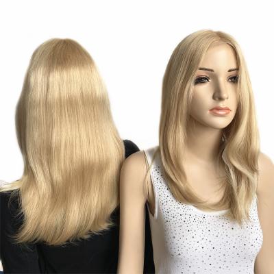 China Niceborn Wave Kosher Wigs Blonde Hair European Silky Straight Wig Silky Top Jewish Wig for sale