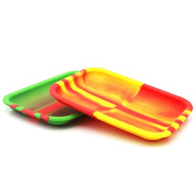 China Safety Siliclab Weed Tray Silicone Rolling Tray Herb Tobacco Rolling Papers For Smoking for sale