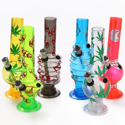 China Hot Sale Eco-friendly Hookah Bottle Water Smoking Pipe Herb Herbs Green Weed Leaf Acrylic Hookah for sale