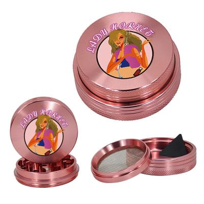 China Lady Hornet Four-Layer Aluminum Alloy Smoke Grinder 63mm Durable Metal Grinder Portable Pocket Grinder for sale