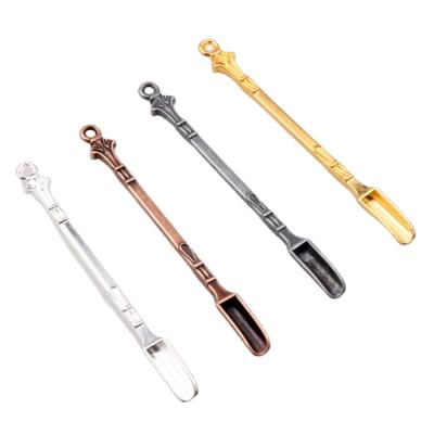 China Eco-friendly Metal Smoke Shovel Mini Spoon Hookah Shisha Water Pipe Grinder Accessories For Weed Herb Tobacco for sale