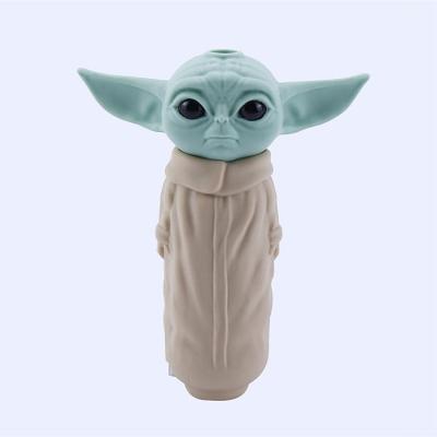 China Eco-friendly Wholesale Yoda Glass Bowl Smoking Pipes Small Weed Water Yoda Silicone Pipe for sale