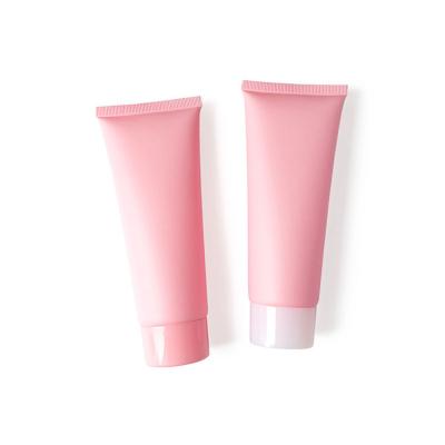 China Store 100ml PE Packaging Hand Cream Face Cream Squeeze Plastic Cosmetic Tube Matte Pink 100g for sale