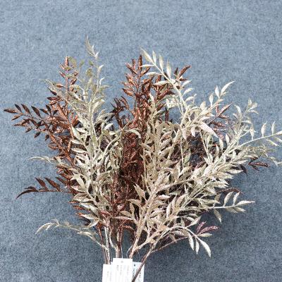 China Christmas Gold Powder Plastic Branch for sale