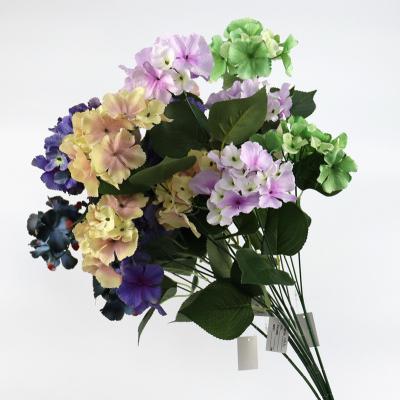 China Silk three head simulation long flower hydrangea for sale