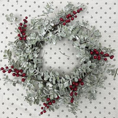 China Factory Direct Selling Hot Amazon Christmas Decoration Home Decor Plastic Wreath Rings Artificial Flower Christmas Wreath Christmas Wreath for sale