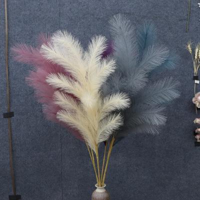 China Amazon Direct Selling Beautiful Factory Price Colorful Hot Wedding Party Home Decoration Simulated Reed Flower Artificial Pampas Grass for sale