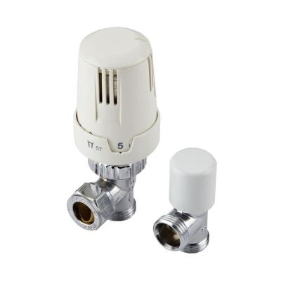 China General straight brass radiator valve, thermostatic temperature control valve, brass radiator valve pn16 for sale