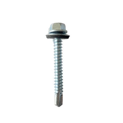 China Pan China Factory Galvanized DIN7504 Hex Washer Head Self Drilling Screw With EPDM Gasket for sale