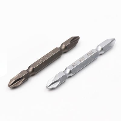 China Fasten / Loosen Screws To Double Head End Bits Standard Magnetic Slotted Triangle Screwdriver Bits for sale