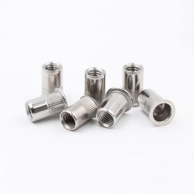 China Heavy Industry Threaded Rivets Nut M3 Flat Knurled Rivet Aluminum Stainless Nuts Countersink Riveting With Aluminum Hex Set for sale