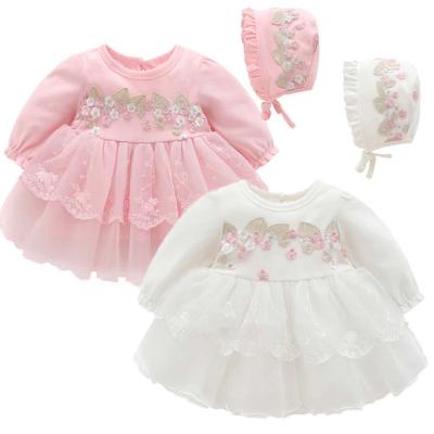 China 2020 OuTong Business Fashion Hot Spring And Autumn Baby Girl Lace Princess Dress Baby Dresses Baby Clothes Newborn Toddler Clothes for sale