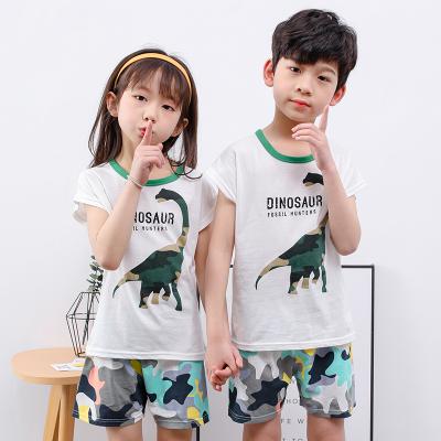 China New QUICK DRY pajamas boys girls summer shorts girdle children's clothing sleepwear baby pajamas for kids 4 6 8 10 12 14 years old for sale