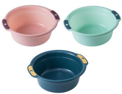 China Sustainable Cute Round Plastic PP Wash Basin Hair Hand The Wash Basin Three Size Bowl for sale