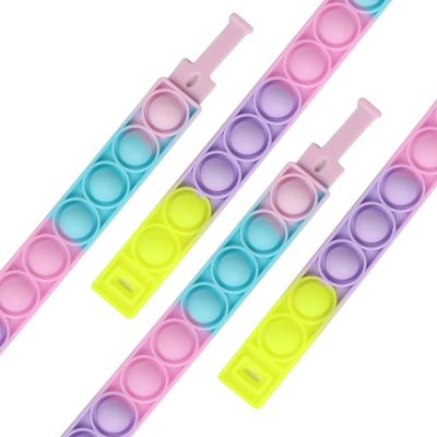 China Popular Candy Color Silicone Push Up Toy Silicone Bracelet Stress Relief Hot Selling Restless Person Relaxation Toy for sale