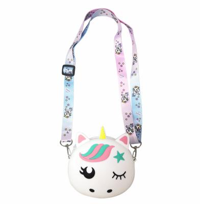 China Creative Sensory Moving Person Toy Unicorn Silicone Bags Popping Bubble Decompression Decompression Bag for sale