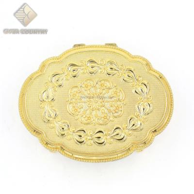 China Moden Tulip Design Gold Plated Oval Shape Rings Jewelry Box for sale