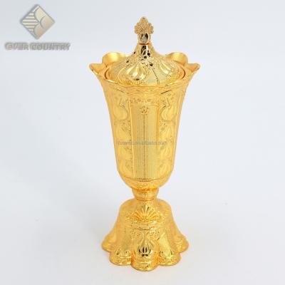 China Tulip Design Gold Plated Royal Eco-Friendly Decoration Censer for sale