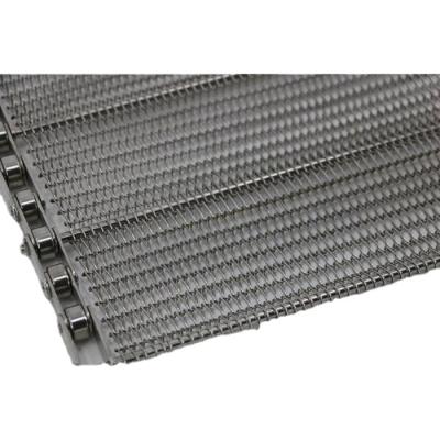 China Side Stability Food Processing Stainless Steel Wire Flat Chain Mesh Conveyor Belt for sale