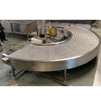 China Heat Resistant 90 Degree 180 Degree Logistic Revolving Belt Conveyor Machine Best Conveyor for sale