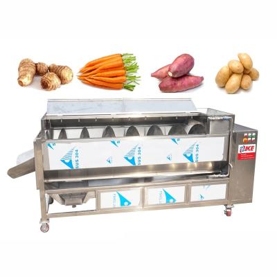 China High Efficiency Easy Operate 2021 High Quality Carrot Wash And Peel Tool Cassava Ginger Potato Peeler Machine With Electric Brush for sale