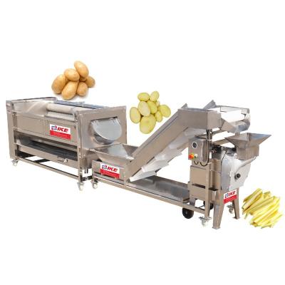 China High Efficiency Easy Operate Potato Washing Vegetable Production Cutting Machine Conveyor Taro Peeling Machine Carrot Peeling And Cleaning Line for sale