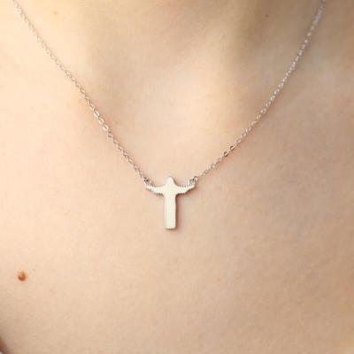 China 2022 Wholesale Cute Jewelry Cross Sliver Pendant Necklace for sale